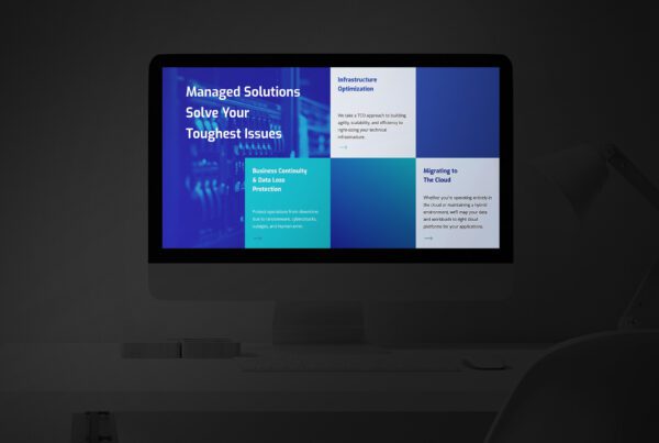 Display of best website and branding for data center and technology companies