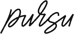 pursu script logo