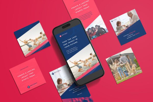 Mobile responsive wealth management website design shown on iPhone mockups for Bestgen Financial Advisors